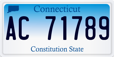 CT license plate AC71789