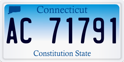 CT license plate AC71791