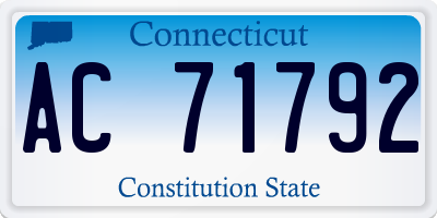 CT license plate AC71792