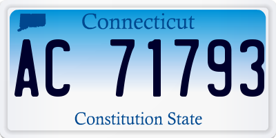 CT license plate AC71793