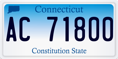CT license plate AC71800