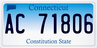 CT license plate AC71806