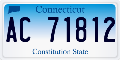 CT license plate AC71812