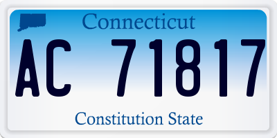 CT license plate AC71817
