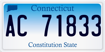 CT license plate AC71833