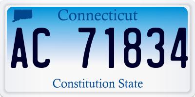 CT license plate AC71834