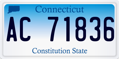 CT license plate AC71836
