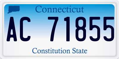 CT license plate AC71855