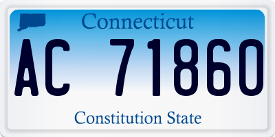 CT license plate AC71860