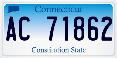 CT license plate AC71862