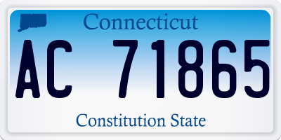 CT license plate AC71865
