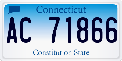 CT license plate AC71866