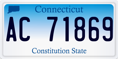 CT license plate AC71869