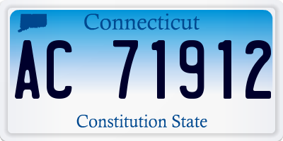 CT license plate AC71912