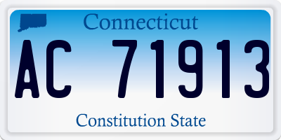 CT license plate AC71913