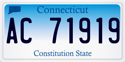 CT license plate AC71919