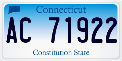 CT license plate AC71922