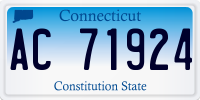 CT license plate AC71924