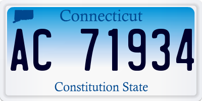 CT license plate AC71934