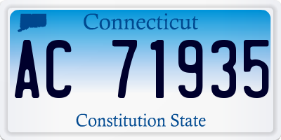 CT license plate AC71935