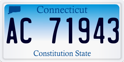 CT license plate AC71943