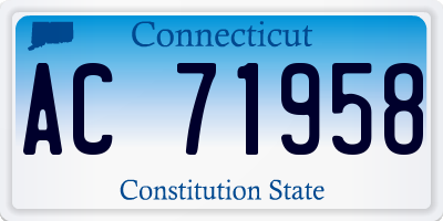 CT license plate AC71958