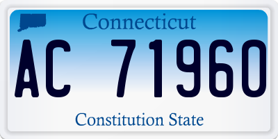CT license plate AC71960