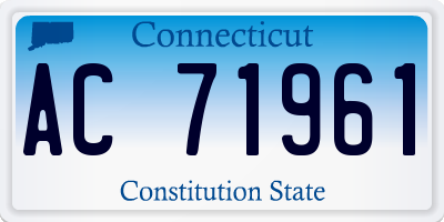 CT license plate AC71961