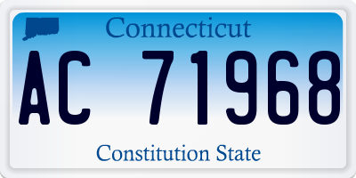 CT license plate AC71968