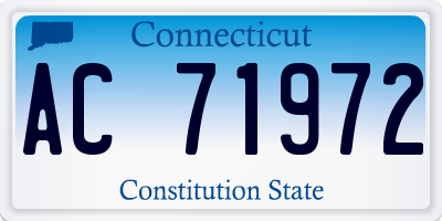 CT license plate AC71972