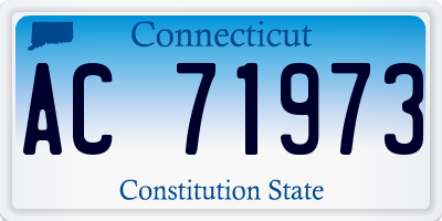 CT license plate AC71973