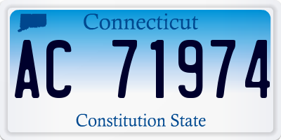 CT license plate AC71974