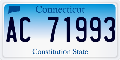 CT license plate AC71993