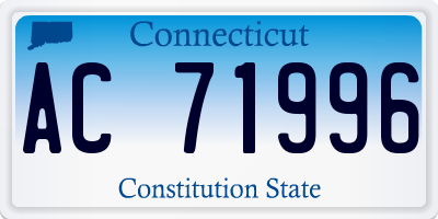 CT license plate AC71996