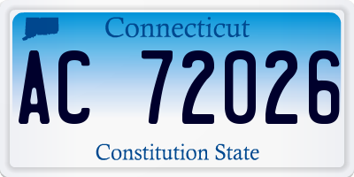 CT license plate AC72026