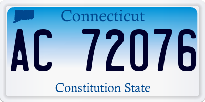 CT license plate AC72076