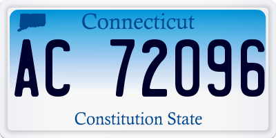 CT license plate AC72096