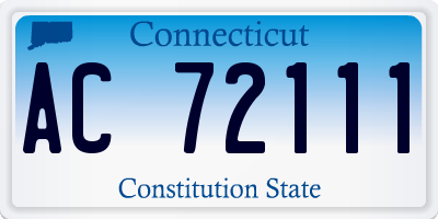 CT license plate AC72111