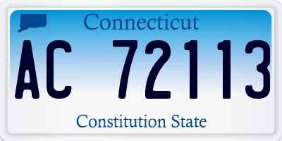 CT license plate AC72113