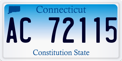 CT license plate AC72115