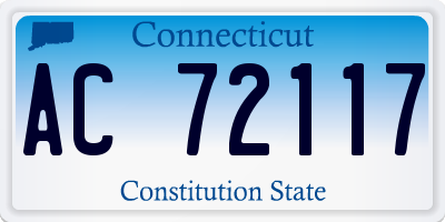 CT license plate AC72117