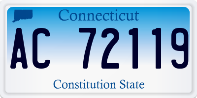 CT license plate AC72119