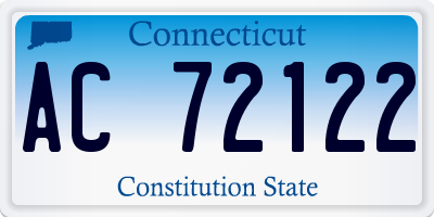 CT license plate AC72122