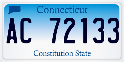 CT license plate AC72133