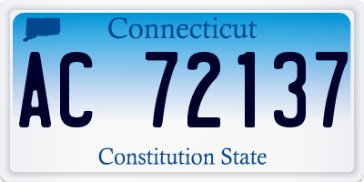 CT license plate AC72137