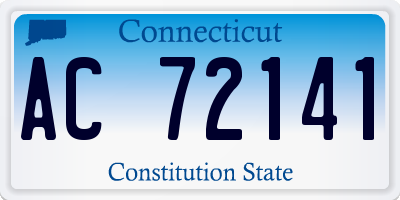 CT license plate AC72141