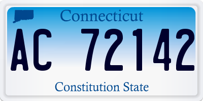 CT license plate AC72142