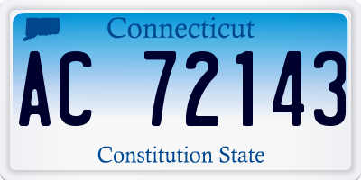 CT license plate AC72143