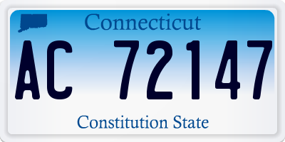 CT license plate AC72147