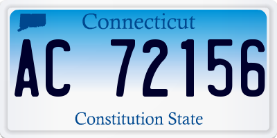 CT license plate AC72156